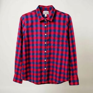 J. Crew Bold Red and Blue Plaid Shirt Unisex